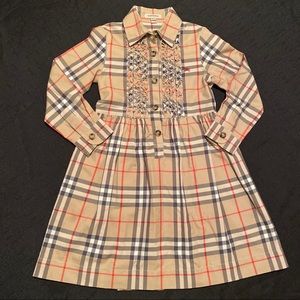 Burberry Girls Button Up Dress Nova Check